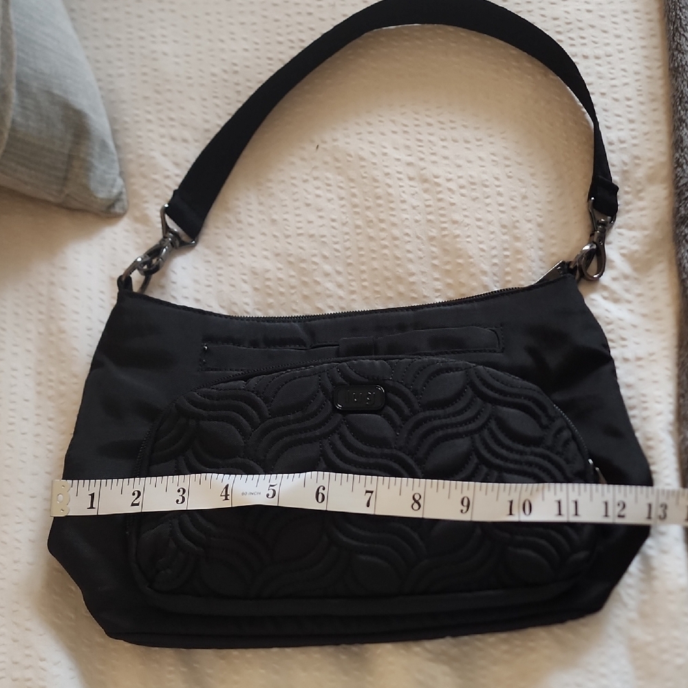 Lug Quilted Black Shoulder Bag